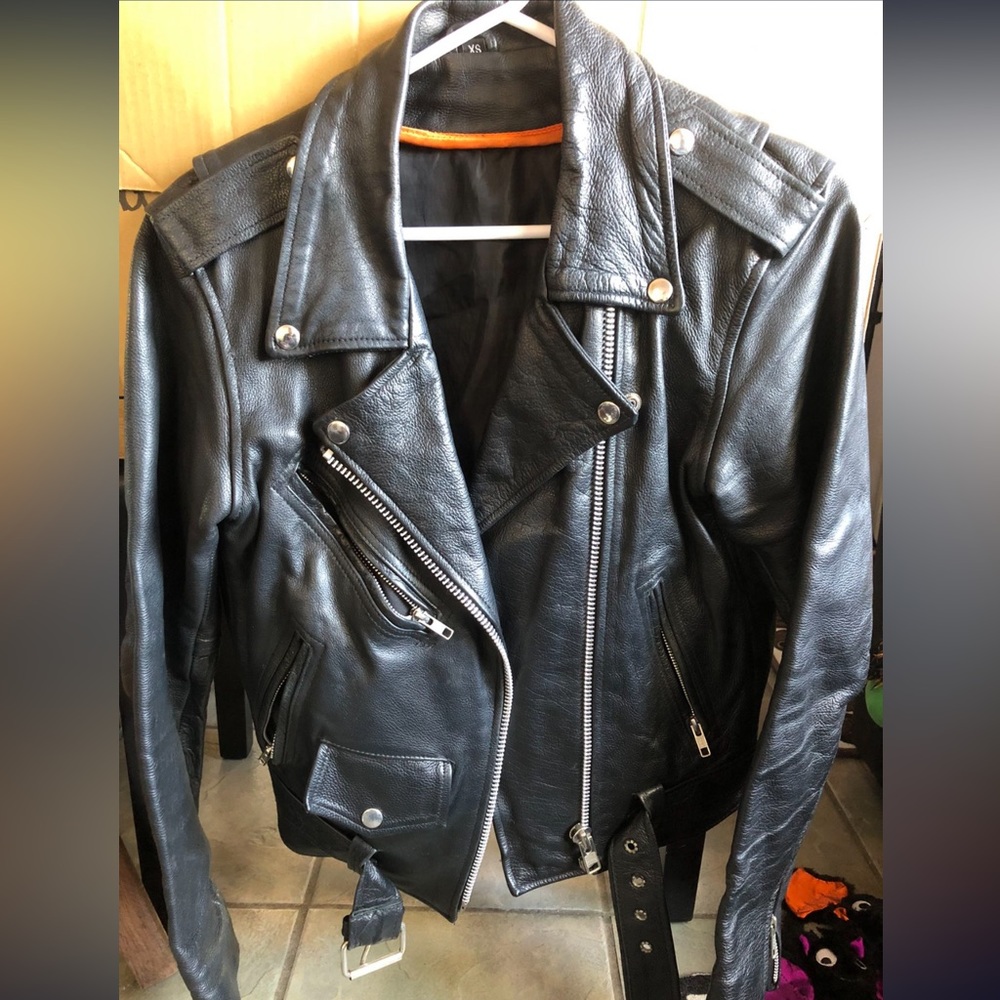 Vintage Leather Motorcycle Jacket